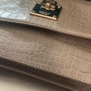 DKNY Gray Croc-Embossed Women's Bag